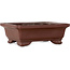 Pot à bonsaï rectangulaire non émaillé de Yamaaki - 132 x 105 x 45 mm