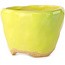 Round yellow bonsai pot by Masashi Furumoto - 90 x 90 x 63 mm