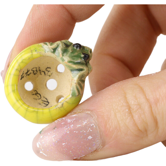 Runder gelber Bonsai-Topf von Masashi Furumoto – 25 x 25 x 18 mm