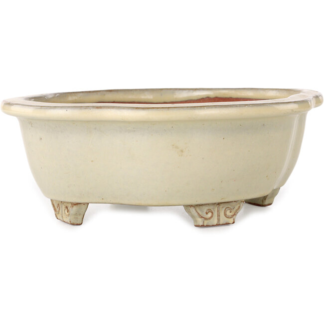 Mokko beige Bonsaischale von Ikkou – 208 x 177 x 75 mm