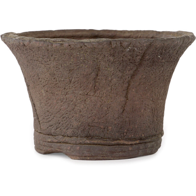 Vaso bonsai rotondo non smaltato di Ryugaku - 128 x 128 x 77 mm