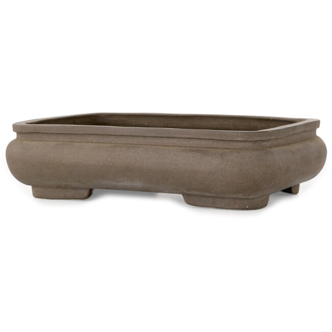 Rechteckiger, unglasierter Bonsai-Topf von Shinto – 163 x 120 x 42 mm