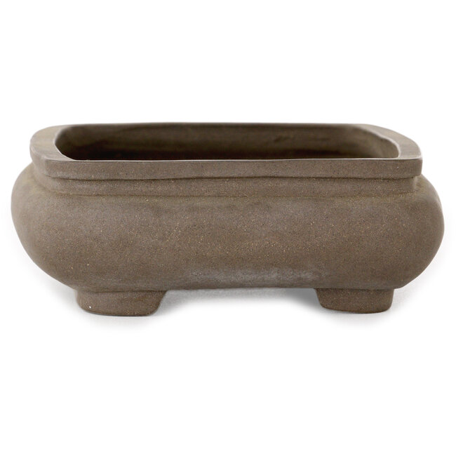 Vaso bonsai rettangolare non smaltato di Shinto - 163 x 120 x 42 mm