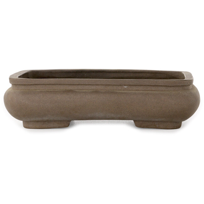 Rechteckiger, unglasierter Bonsai-Topf von Shinto – 163 x 120 x 42 mm