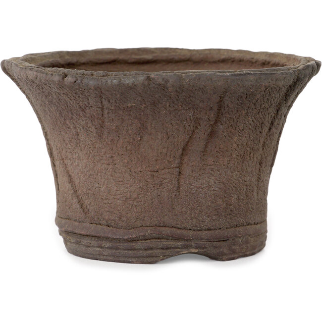 Vaso bonsai rotondo non smaltato di Ryugaku - 128 x 128 x 77 mm