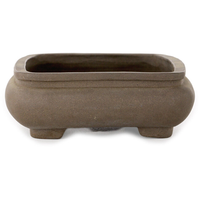 Rechteckiger, unglasierter Bonsai-Topf von Shinto – 163 x 120 x 42 mm