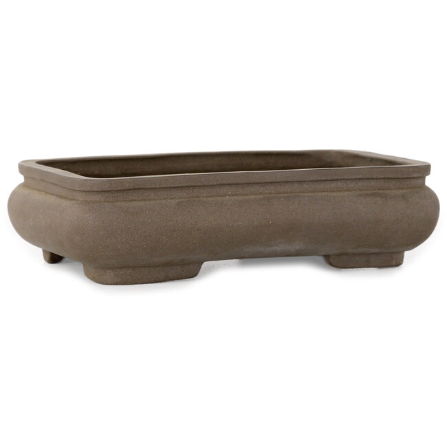 Rechteckiger, unglasierter Bonsai-Topf von Shinto – 163 x 120 x 42 mm