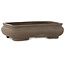Rechteckiger, unglasierter Bonsai-Topf von Shinto – 163 x 120 x 42 mm