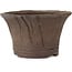 Round unglazed bonsai pot by Ryugaku - 128 x 128 x 77 mm