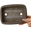 Pot à bonsaï rectangulaire non émaillé de Shinto - 163 x 120 x 42 mm