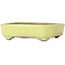 Vaso bonsai rettangolare giallo di Yamafusa - 133 x 110 x 35 mm