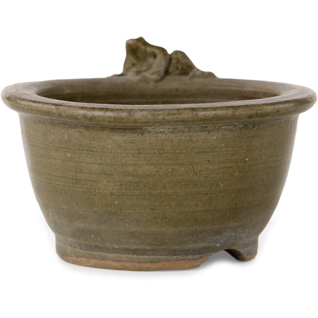 Pot à bonsaï rond marron par Sa Ra Ku - 103 x 103 x 57 mm