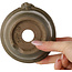 Runder brauner Bonsaitopf von Sa Ra Ku – 103 x 103 x 57 mm