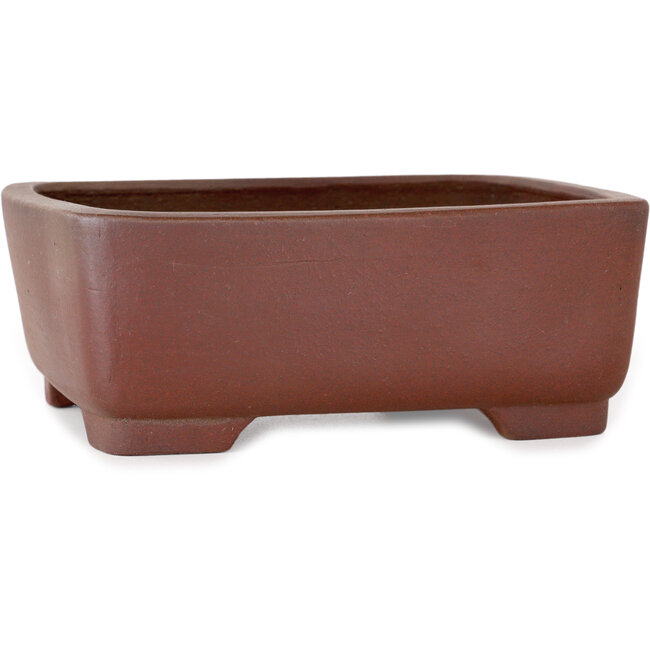 Maceta rectangular sin esmaltar para bonsái de Shibakatsu - 160 x 126 x 60 mm