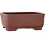 Pot à bonsaï rectangulaire non émaillé de Shibakatsu - 160 x 126 x 60 mm