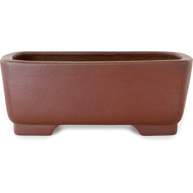 Maceta rectangular sin esmaltar para bonsái de Shibakatsu - 160 x 126 x 60 mm