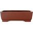 Pot à bonsaï rectangulaire non émaillé de Shibakatsu - 160 x 122 x 48 mm