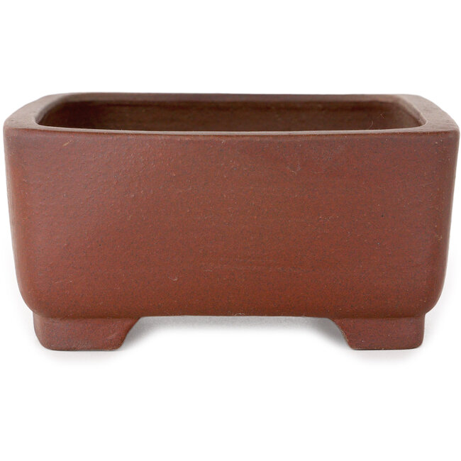 Rectangular unglazed bonsai pot by Shibakatsu - 160 x 126 x 60 mm