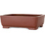 Pot à bonsaï rectangulaire non émaillé de Shibakatsu - 160 x 122 x 48 mm