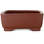 Pot à bonsaï rectangulaire non émaillé de Shibakatsu - 160 x 122 x 48 mm