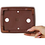 Pot à bonsaï rectangulaire non émaillé de Shibakatsu - 160 x 122 x 48 mm