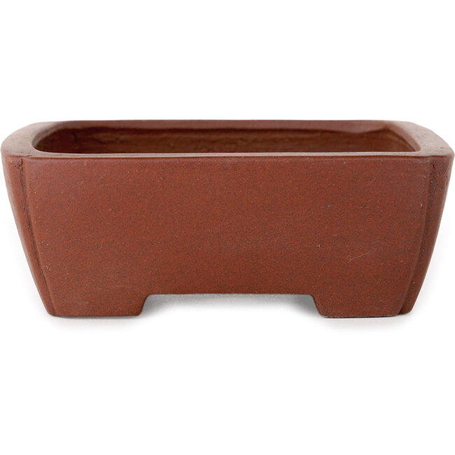 Vaso bonsai rettangolare non smaltato di Shibakatsu - 160 x 130 x 45 mm