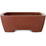 Pot à bonsaï rectangulaire non émaillé de Shibakatsu - 160 x 130 x 45 mm