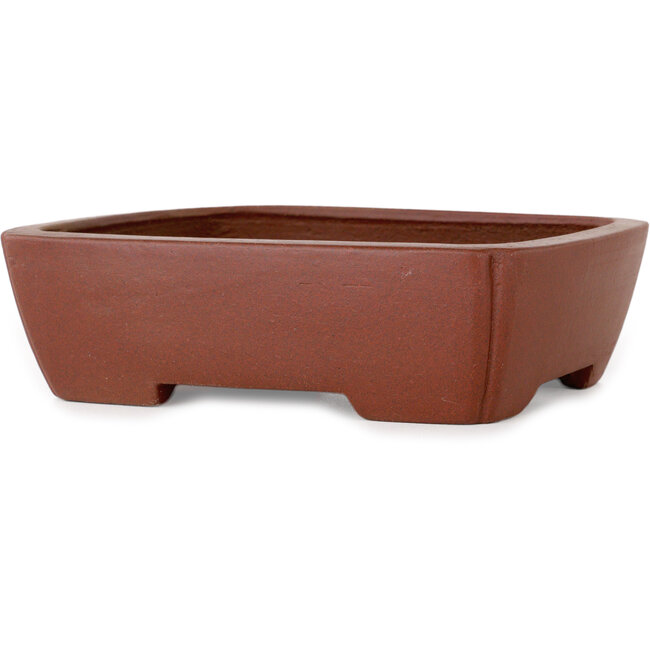 Maceta rectangular sin esmaltar para bonsái de Shibakatsu - 160 x 130 x 45 mm