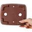 Pot à bonsaï rectangulaire non émaillé de Shibakatsu - 160 x 130 x 45 mm