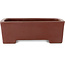 Pot à bonsaï rectangulaire non émaillé de Shibakatsu - 145 x 115 x 48 mm