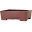Pot à bonsaï rectangulaire non émaillé de Shibakatsu - 145 x 115 x 48 mm