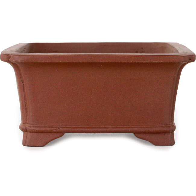 Rechthoekige, ongeglazuurde bonsaipot van Shibakatsu - 186 x 152 x 72 mm