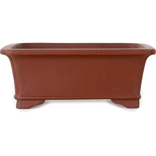 Rectangular unglazed bonsai pot by Shibakatsu - 186 x 152 x 72 mm