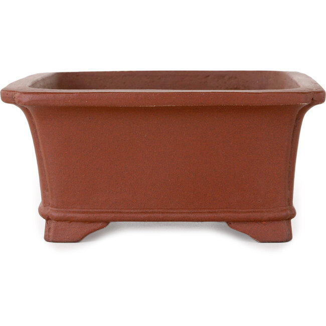 Rectangular unglazed bonsai pot by Shibakatsu - 186 x 152 x 72 mm