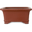 Vaso bonsai rettangolare non smaltato di Shibakatsu - 186 x 152 x 72 mm