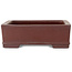 Rectangular unglazed bonsai pot by Shibakatsu - 143 x 116 x 38 mm