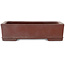 Rectangular unglazed bonsai pot by Shibakatsu - 143 x 116 x 38 mm