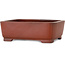 Rectangular unglazed bonsai pot by Shibakatsu - 124 x 100 x 42 mm