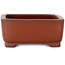 Rectangular unglazed bonsai pot by Shibakatsu - 124 x 100 x 42 mm
