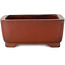 Rechthoekige, ongeglazuurde bonsaipot van Shibakatsu - 124 x 100 x 42 mm