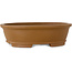 Ovale, ongeglazuurde bonsaipot van Shibakatsu - 183 x 155 x 53 mm