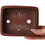 Pot à bonsaï rectangulaire non émaillé de Shibakatsu - 124 x 100 x 42 mm
