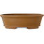 Ovale, ongeglazuurde bonsaipot van Shibakatsu - 183 x 155 x 53 mm