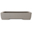 Maceta rectangular para bonsái de color blanco roto de Shibakatsu - 208 x 163 x 45 mm