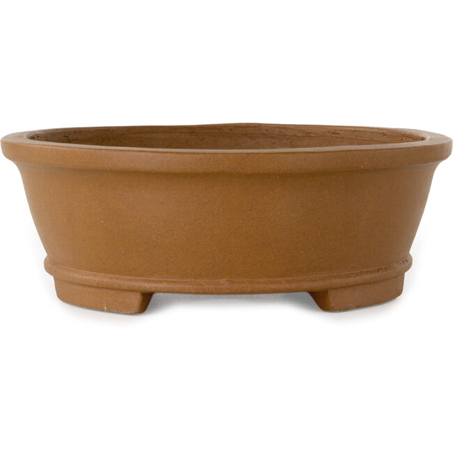 Pot à bonsaï ovale non émaillé de Shibakatsu - 183 x 155 x 53 mm