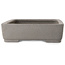 Pot à bonsaï rectangulaire blanc cassé de Shibakatsu - 208 x 163 x 45 mm