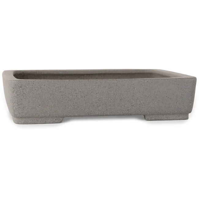 Rechthoekige, gebroken witte bonsaipot van Shibakatsu - 208 x 163 x 45 mm