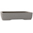 Maceta rectangular para bonsái de color blanco roto de Shibakatsu - 208 x 163 x 45 mm