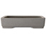 Maceta rectangular para bonsái de color blanco roto de Shibakatsu - 208 x 163 x 45 mm