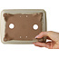 Pot à bonsaï rectangulaire blanc cassé de Shibakatsu - 190 x 142 x 70 mm